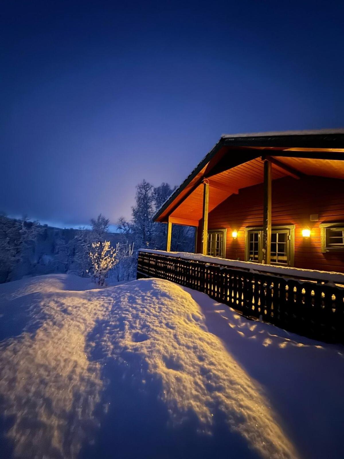 Trivelig Hytte I Senja. Bagian luar foto