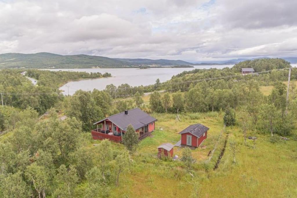 Trivelig Hytte I Senja. Bagian luar foto